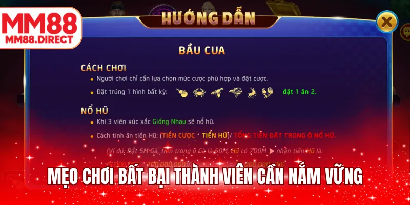 Mẹo chơi bất bại thành viên cần nắm vững